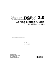 VisualDSP++ 2.0 Getting Started Guide for ADSP
