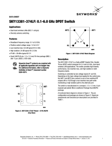 SKY13381-374LF 0.1-6.0 GHz DPDT Switch Data Sheet, document