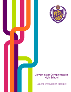 Course Description Booklet - Lloydminster Comprehensive High