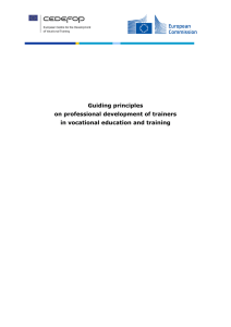 Guiding principles on professional development of trainers