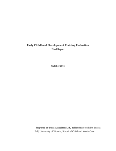 Early Childhood Development Training Evaluation