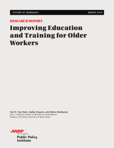 Improving Education and Training for Older Workers - AARP