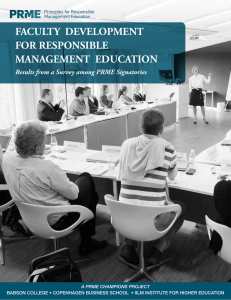 Faculty Development for Responsible Management Education