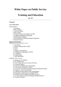 White Paper on Public Service Training and Education