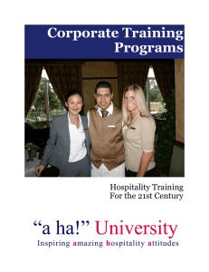 Corporate Training Programs - American Hospitality Academy