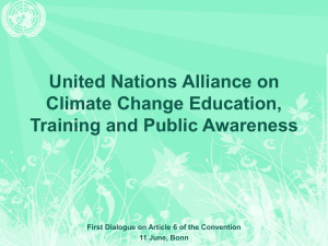 United Nations Alliance on Climate Change Education, Training and