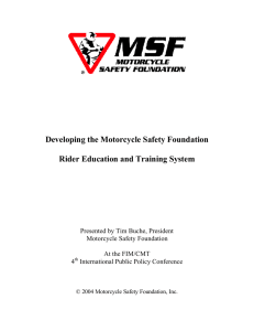 Rider Education and Training System
