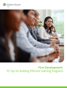 Firm Development: 10 Tips for Building Effective Learning Programs