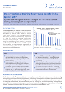 Does vocational training help young people find a (good) job?
