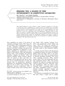 Bridging ties: a source of firm heterogeneity