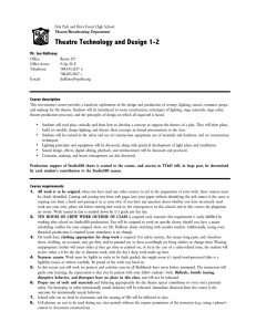 Theatre Technology and Design 1-2