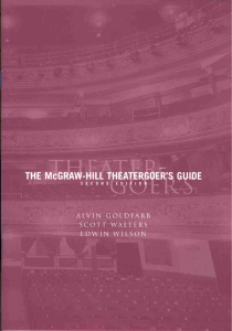 Theater Goers Guide - McGraw Hill Higher Education