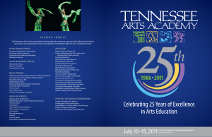 2011 Program Book - Tennessee Arts Academy