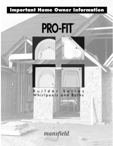 Pro-Fit® Whirlpool Owners Manual