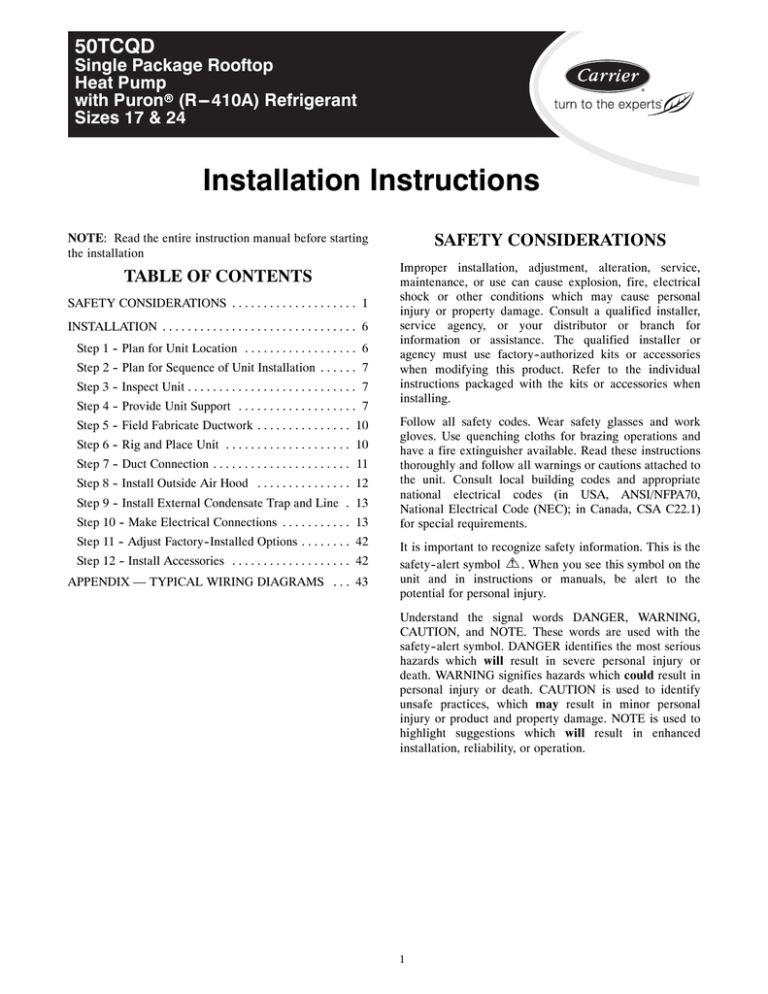 Installation Instructions Sigler Wholesale Distributors