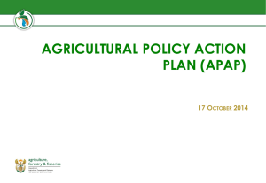 agricultural policy action plan (apap)