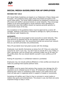 SOCIAL MEDIA GUIDELINES FOR AP EMPLOYEES
