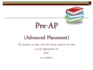 How is Pre-AP different?