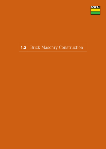 1.3 Brick Masonry Construction