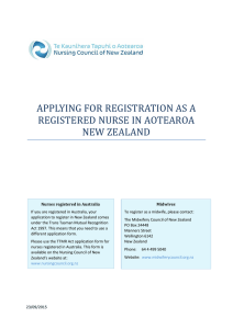 applying for registration as a registered nurse in aotearoa new