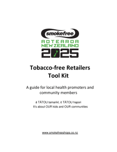 Tobacco-free Retailers Tool Kit: A guide for local health promoters