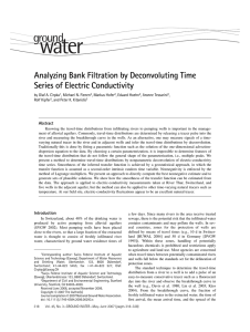 Analyzing Bank Filtration by Deconvoluting Time Series