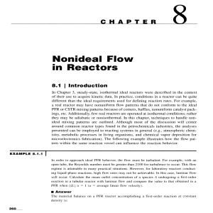 Chapter 8 - Nonideal Flow in Reactors