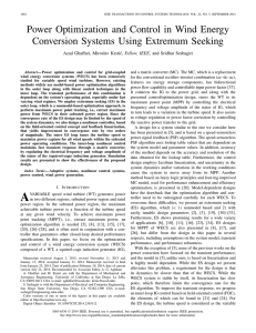 Power optimization and control in wind energy conversion systems