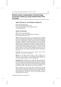 Reactive power compensation of wind energy conversion