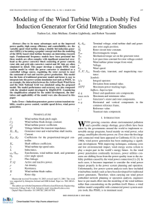 Modeling of the Wind Turbine With a Doubly Fed Induction