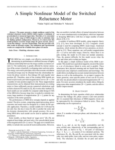 A simple nonlinear model of the switched reluctance motor