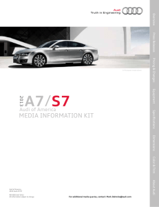 2013 Audi A7/S7 Media Information Kit