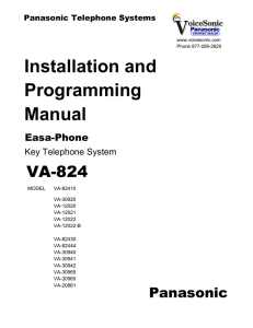 VA-824 Installation and Programming Manual