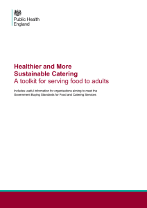 Healthier and More Sustainable Catering: A toolkit for
