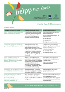 Useful CALD Resources