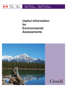 Useful Information for Environmental Assessments