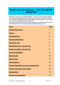 adult social care – list of useful websites