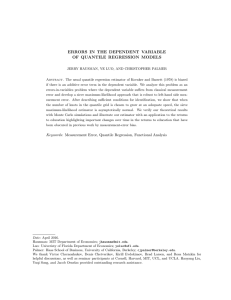 errors in the dependent variable of quantile regression models