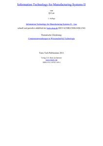 Information Technology for Manufacturing Systems II
