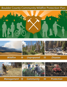 Boulder County Community Wildfire Protection Plan