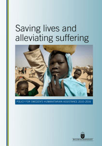 Saving lives and alleviating suffering