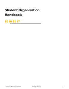 Student Organization Handbook - Educational Outreach and