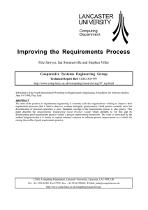 Improving the Requirements Process