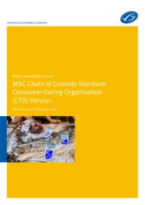 MSC Chain of Custody Standard: Consumer