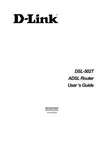 DSL-502T ADSL Router User `s Guide