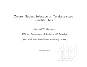 Column Subset Selection on Terabyte