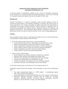 Decision Technology is a spin-out company of Warwick University