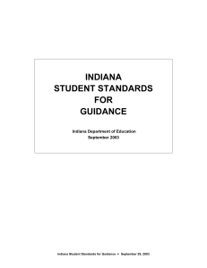 INDIANA STUDENT STANDARDS FOR GUIDANCE