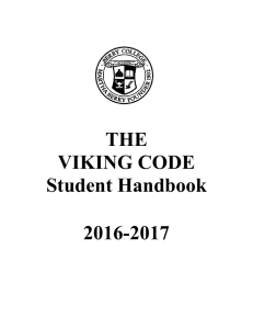 THE VIKING CODE Student Handbook 2016-2017