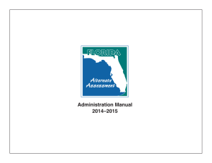 Teacher Administration Manual - Florida Department of Education